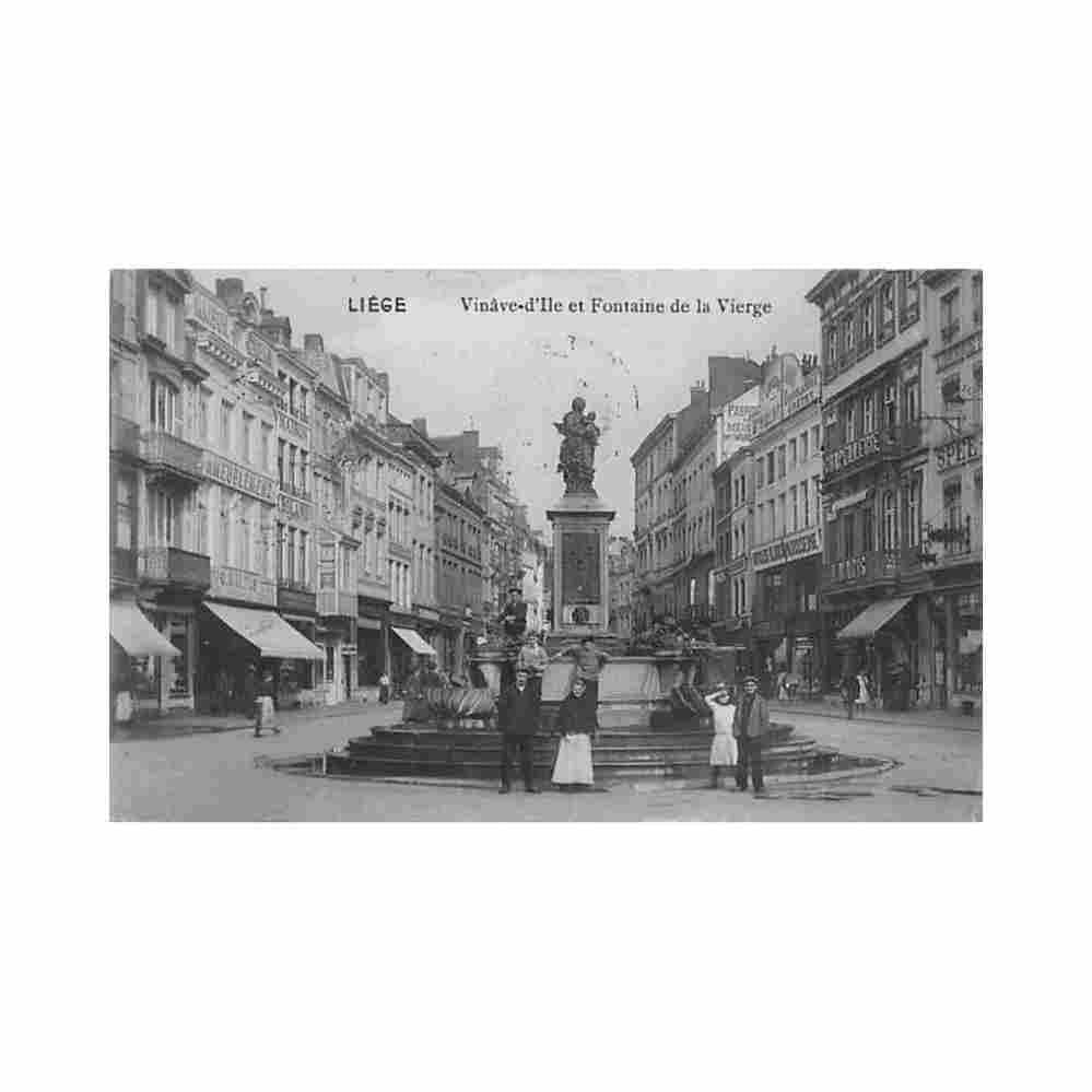 belgique liege vinave d ile et fontaine de la vierge Vintage A4 Photo Print