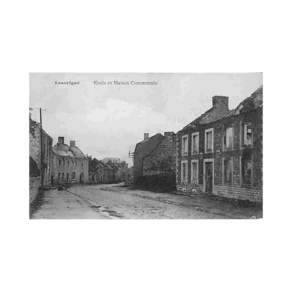 belgique louveigne liege ecole et maison communale Vintage A4 Photo Print