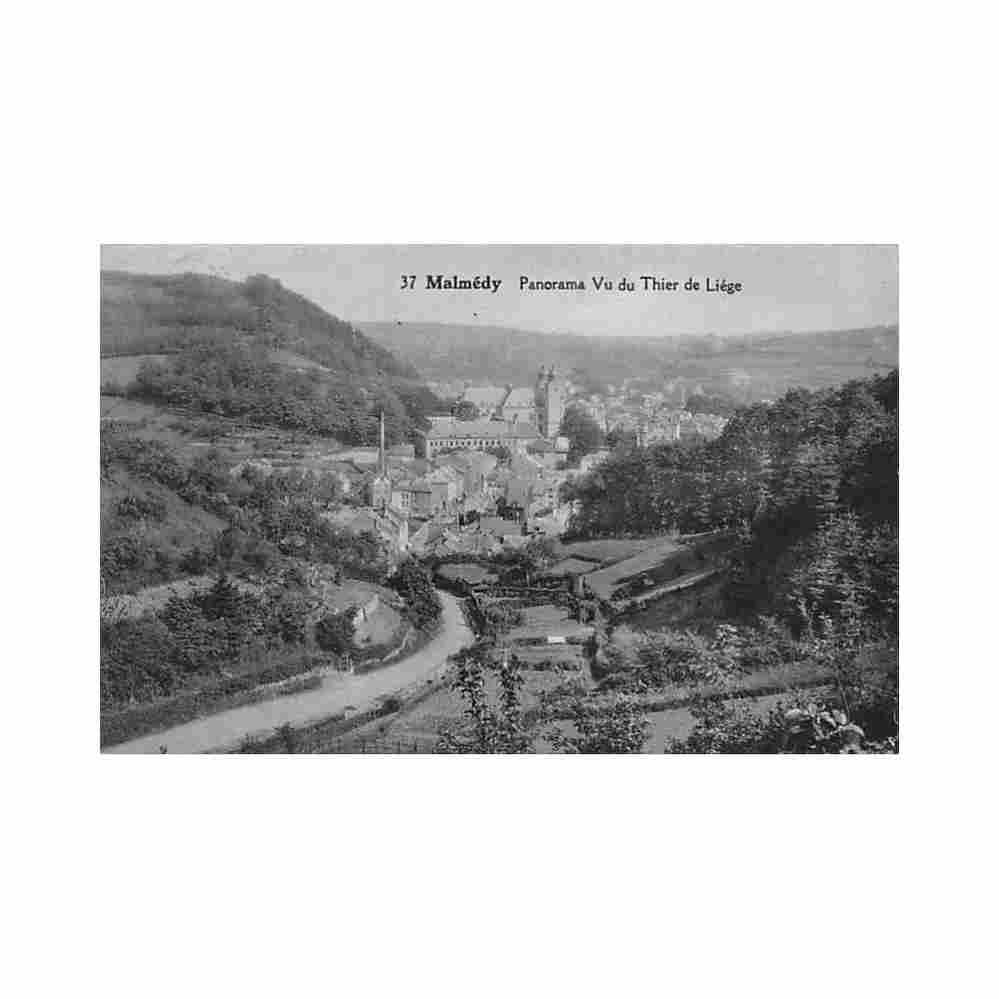 belgique malmedy liege panorama vu du thier de liege Vintage A4 Photo Print