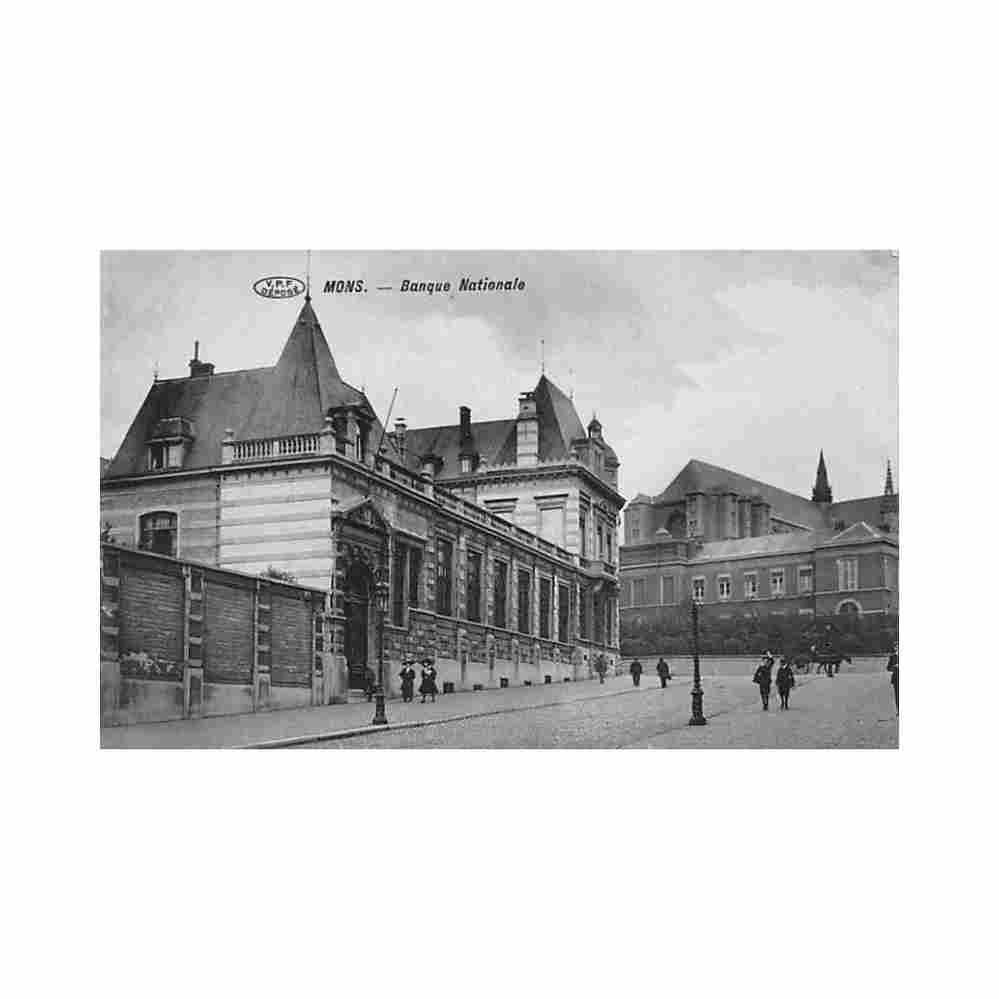 belgique mons hainaut banque nationale Vintage A4 Photo Print