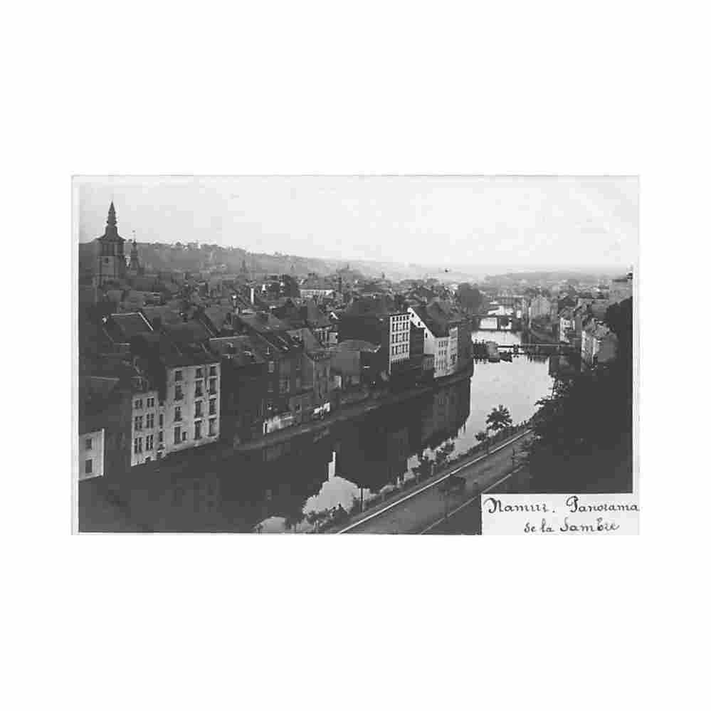 belgique namur panorama de la sambre carte Vintage A4 Photo Print