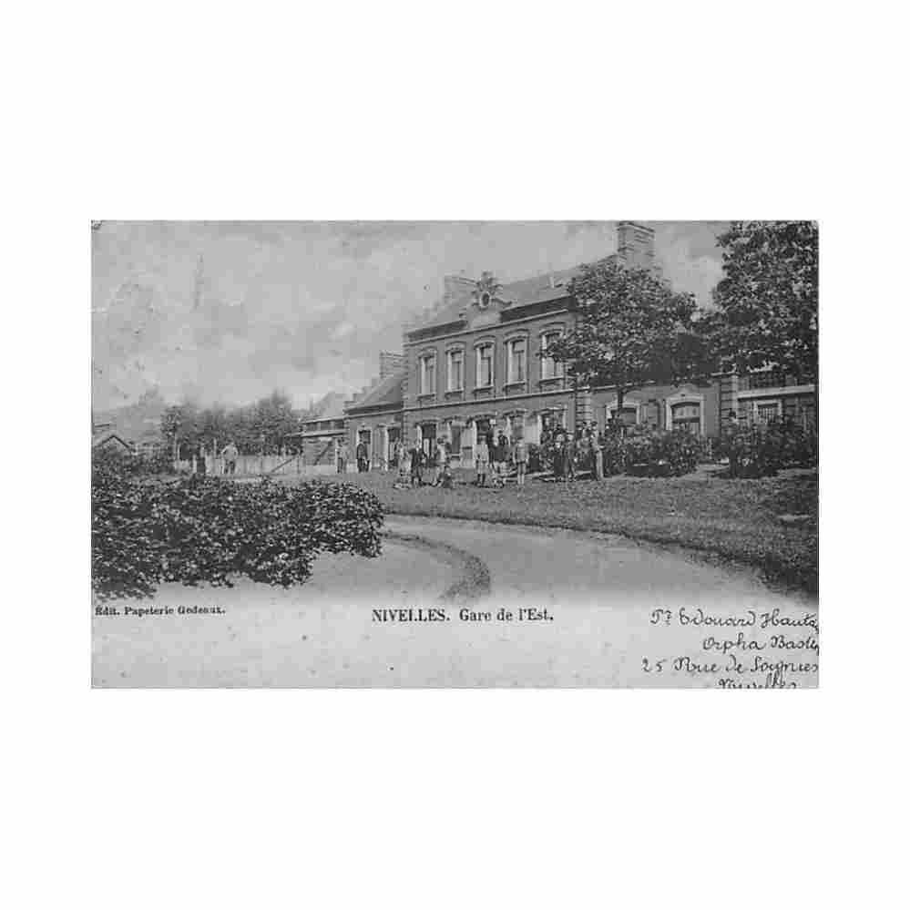 belgique nivelles br w gare de l est Vintage A4 Photo Print