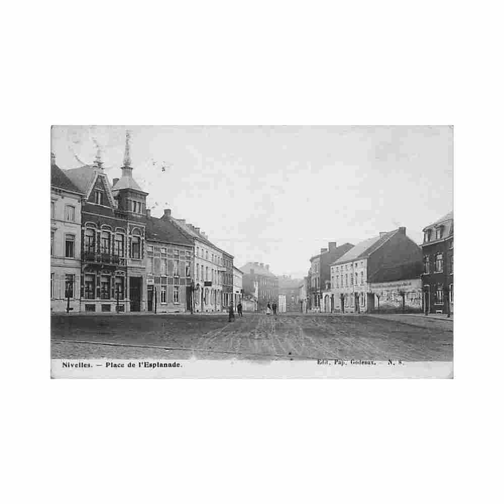 belgique nivelles br w place de l esplanade Vintage A4 Photo Print