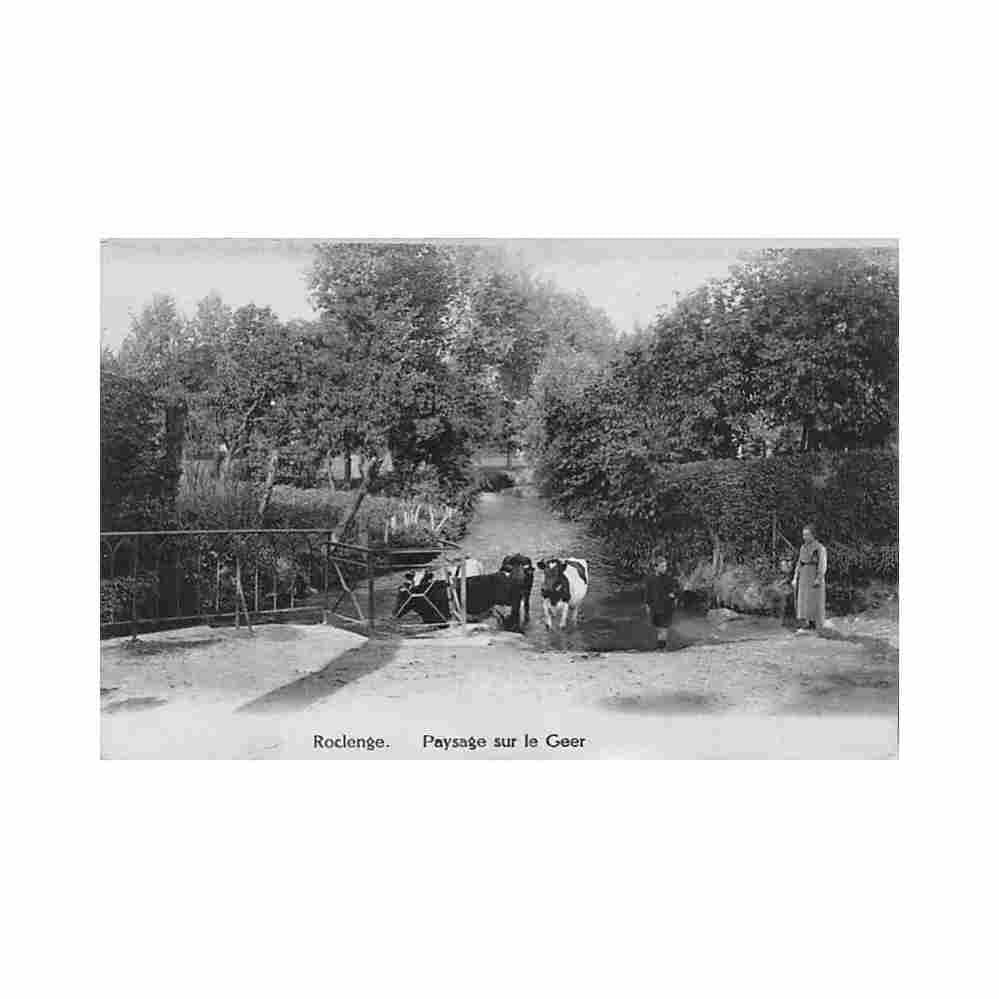 belgique roclenge liege paysage sur le geer Vintage A4 Photo Print