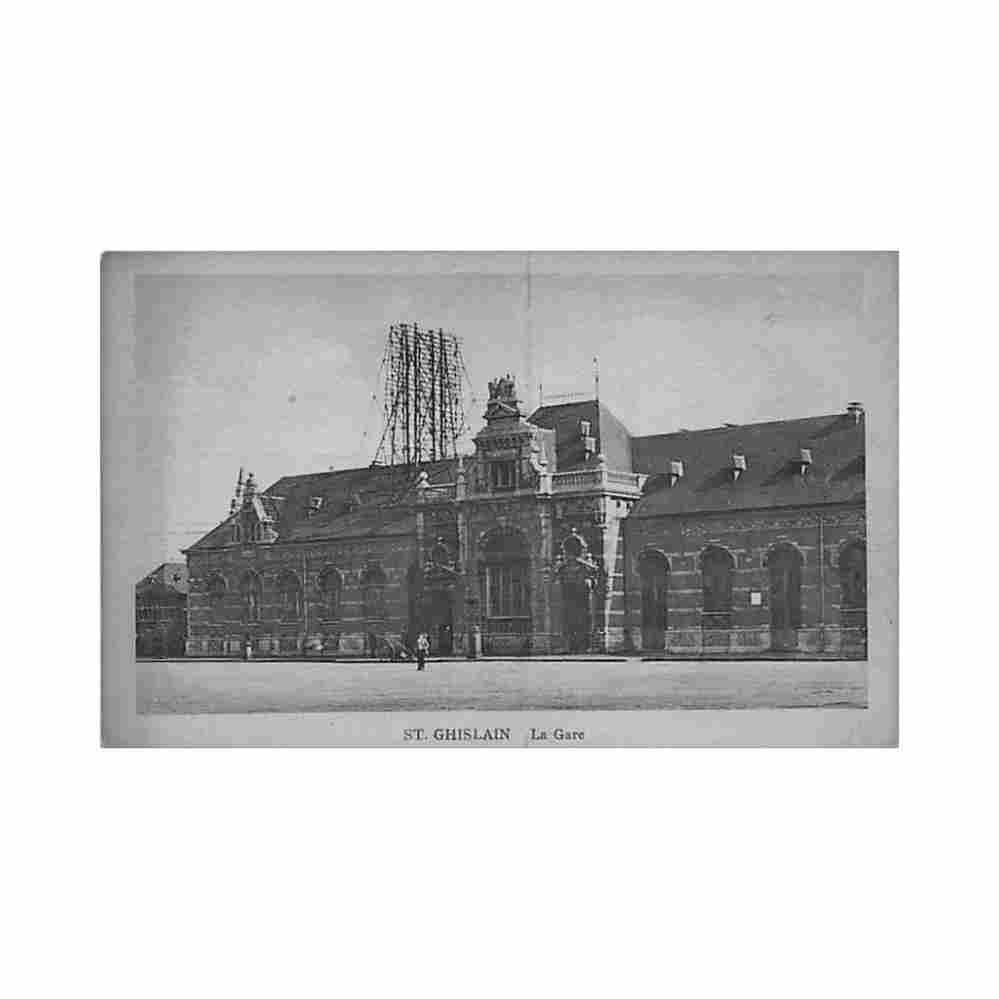 belgique saint ghislan hainaut la gare Vintage A4 Photo Print