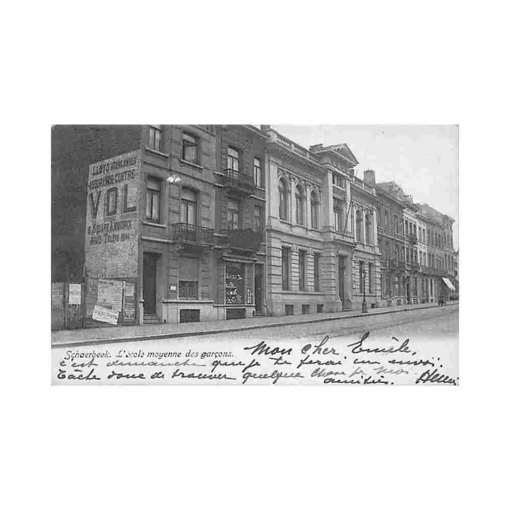 belgique schaerbeck brux cap l ecole moyenne de garcons ed inconnu Vintage A4 Photo Print