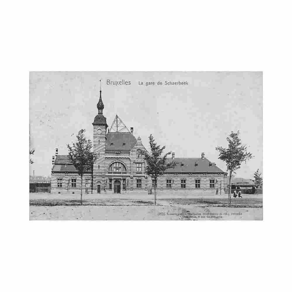 belgique schaerbeek brux cap la gare Vintage A4 Photo Print
