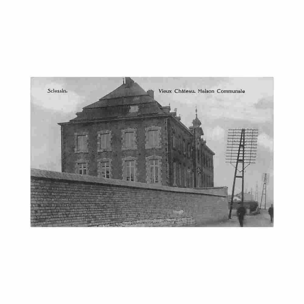 belgique sclessin liege vieux chateau maison communale Vintage A4 Photo Print