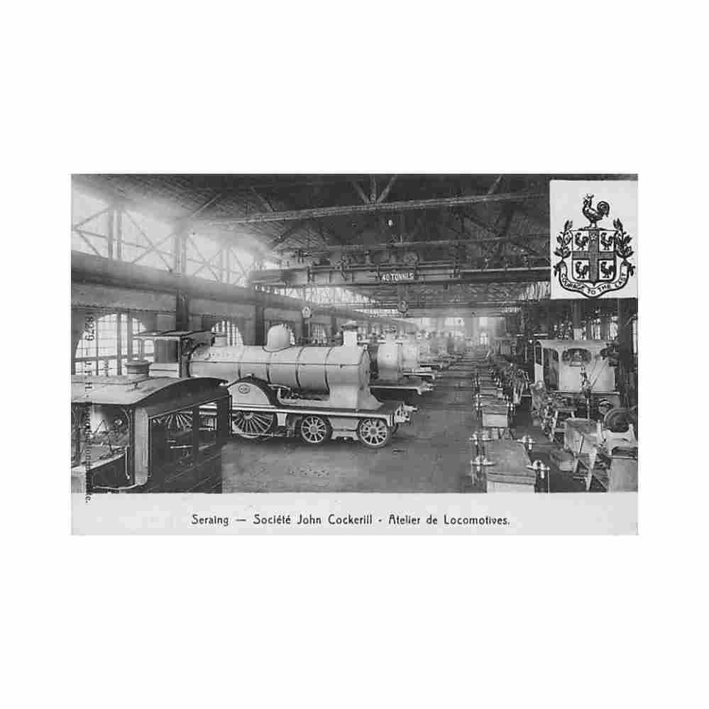 belgique seraing liege societe john cockerill atelier de locomotives Vintage A4 Photo Print