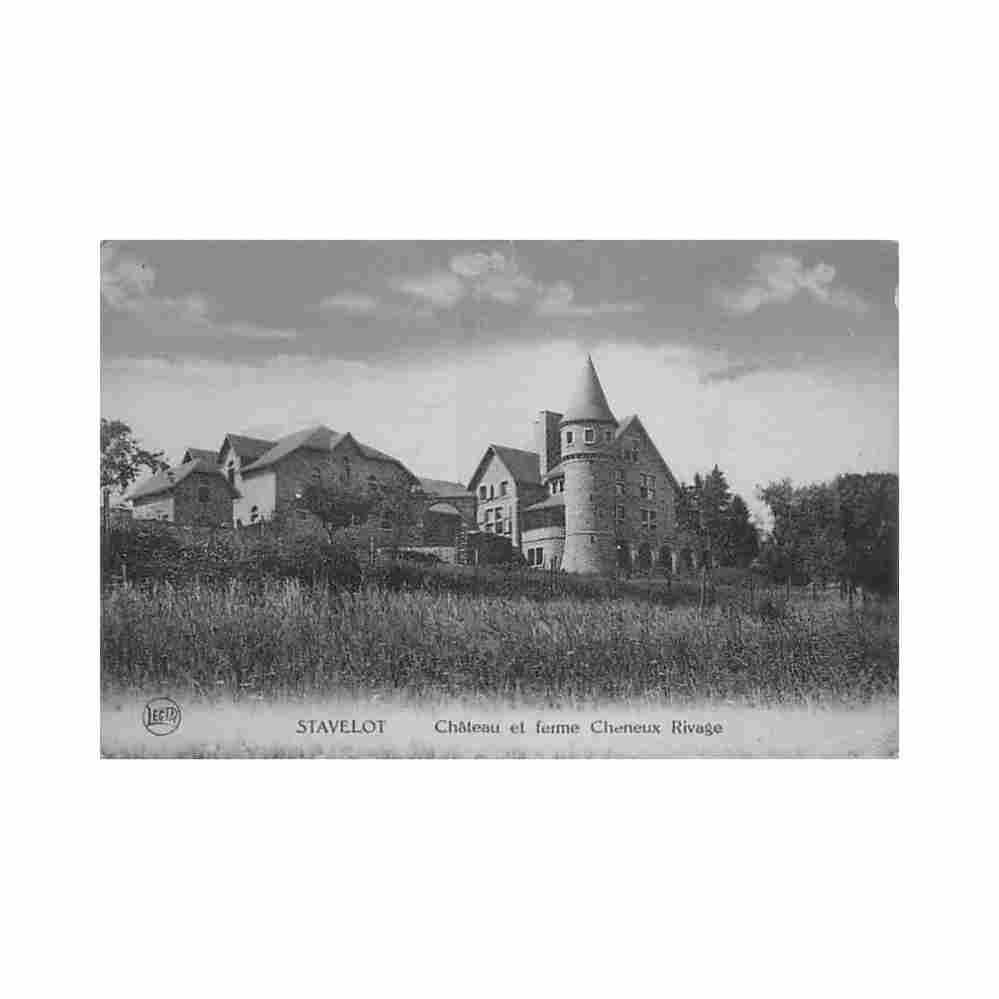 belgique stavelot liege chateau et ferme cheneux rivage Vintage A4 Photo Print