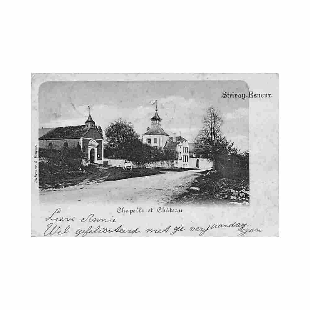 belgique strivay liege chapelle et chateau Vintage A4 Photo Print
