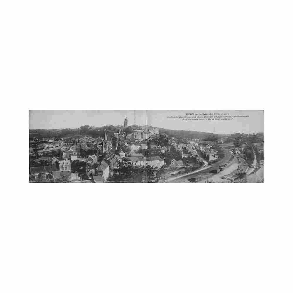 belgique thuin hainaut carte double vue panoramique Vintage A4 Photo Print