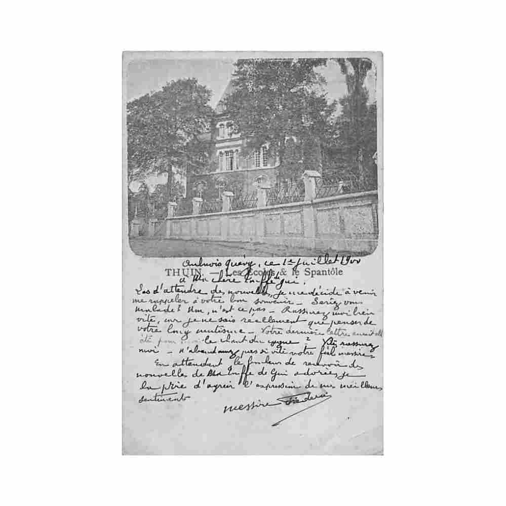 belgique thuin hainaut les ecoles et le spantole Vintage A4 Photo Print