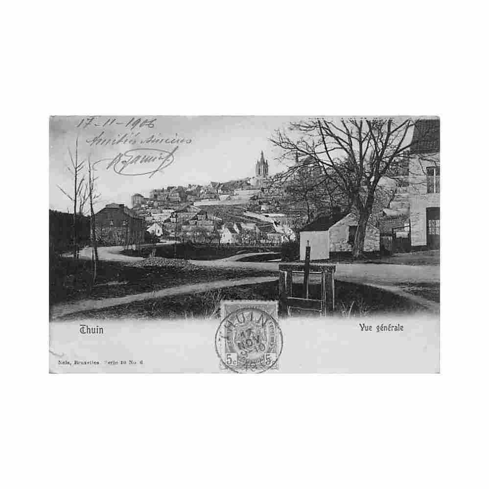 belgique thuin hainaut vue generale ed nels serie 10 n 6 Vintage A4 Photo Print