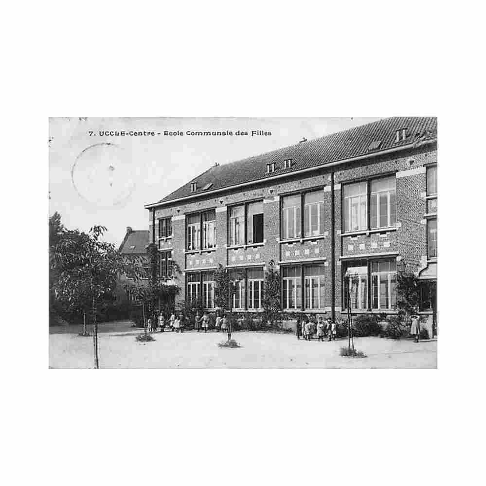 belgique uccle ecole communale des filles Vintage A4 Photo Print