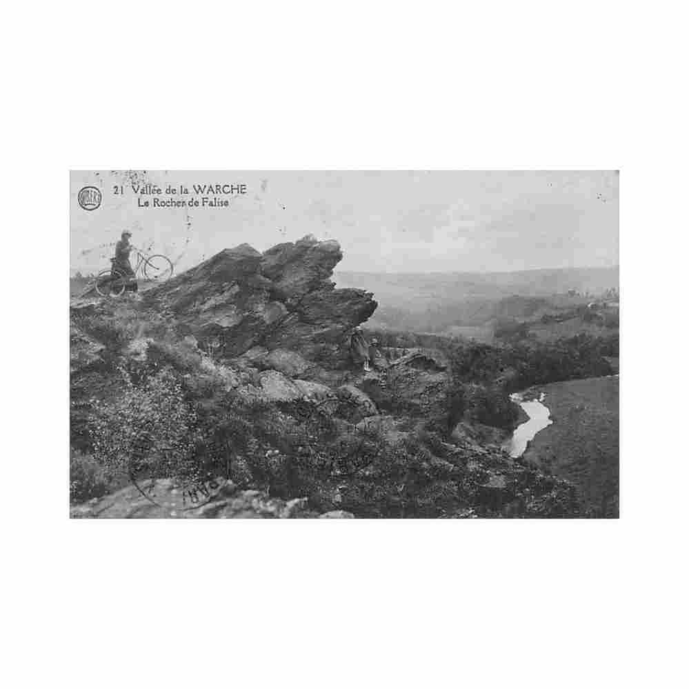 belgique vallee de warche liege le rocher de falise Vintage A4 Photo Print