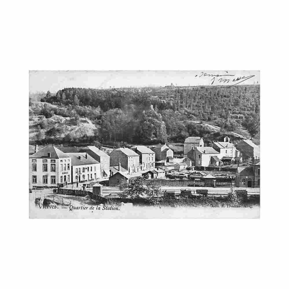belgique vierves namur quartier de la station Vintage A4 Photo Print