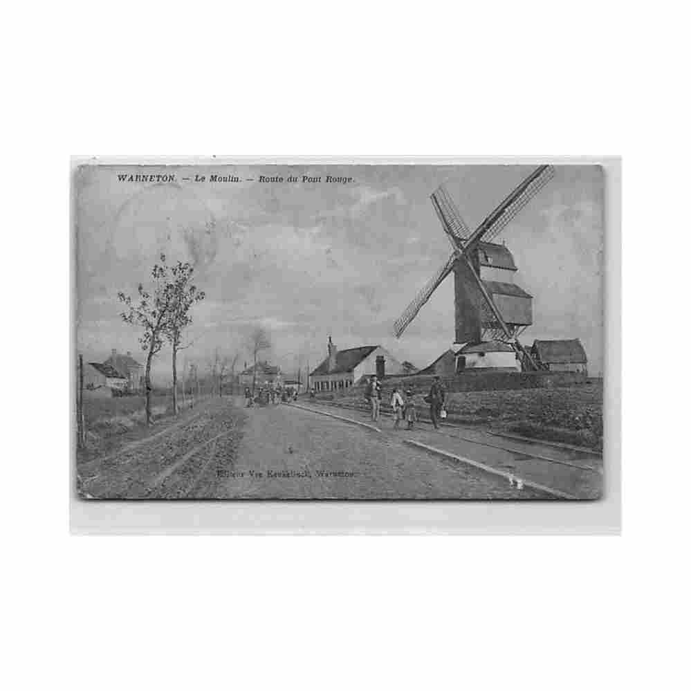 belgique warneton hainaut le moulin route du pont rouge Vintage A4 Photo Print