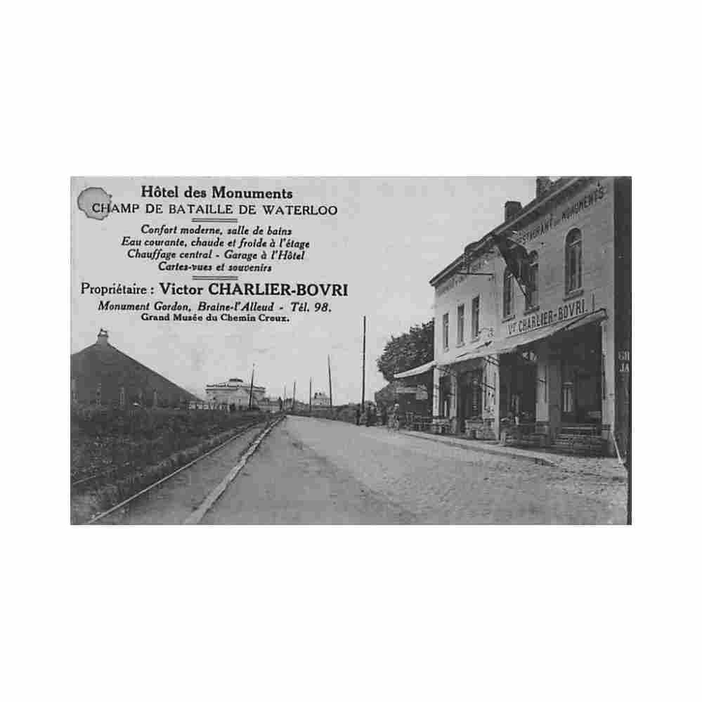 belgique waterloo br w hotel des monuments victor cahrlier bovri Vintage A4 Photo Print