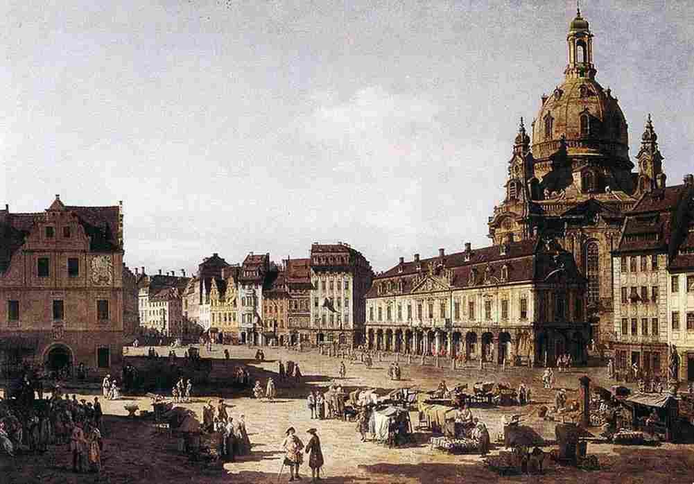 bell New Market square Dresden Art A4 Photo Print