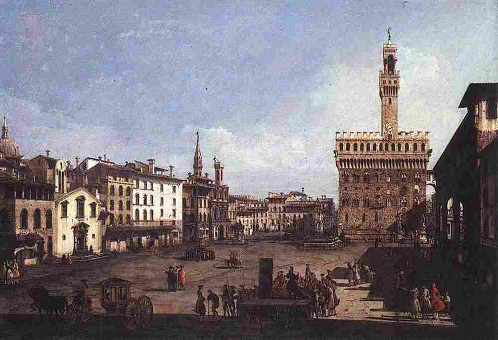 bell Piazza della Signoria in Florence Art A4 Photo Print