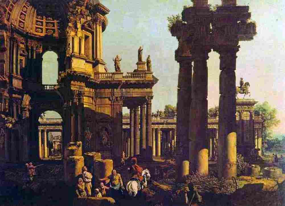 bell Ruins of a Temple Art A4 Photo Print