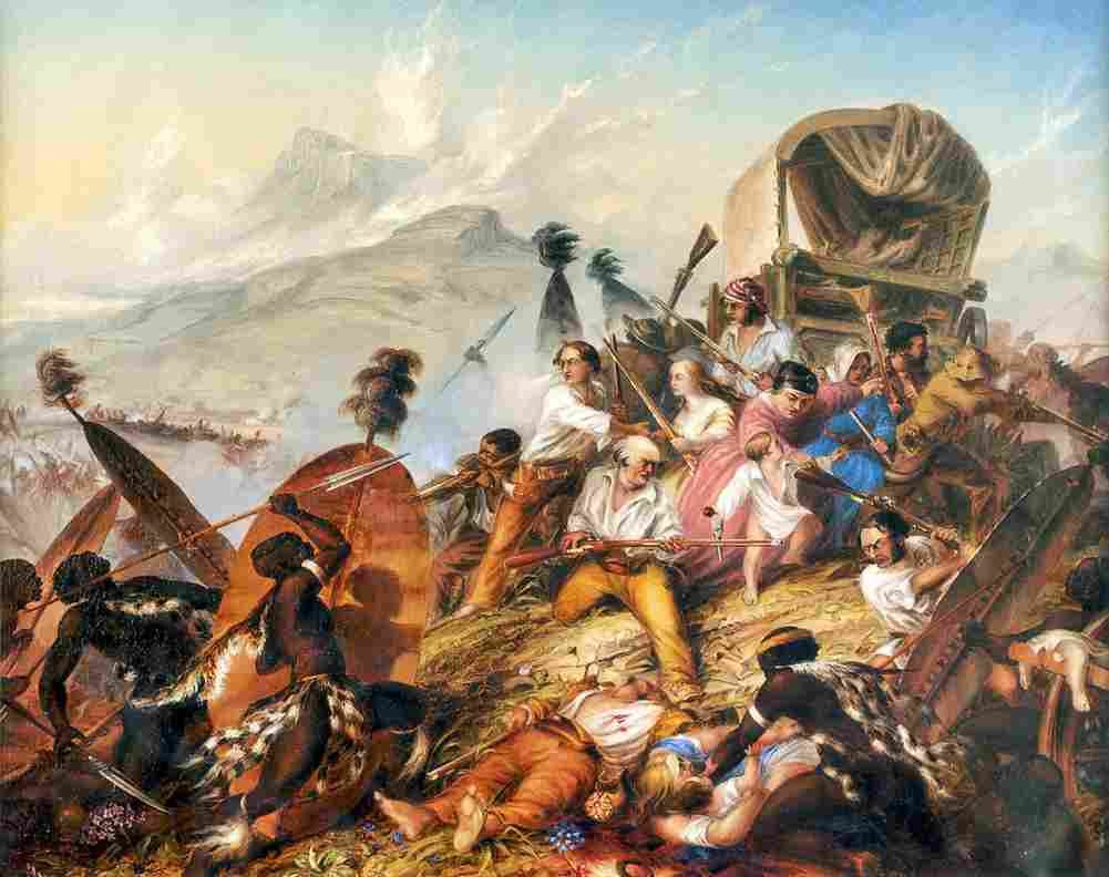 bell charles davidson zulu attack on a boer camp Art A4 Photo Print