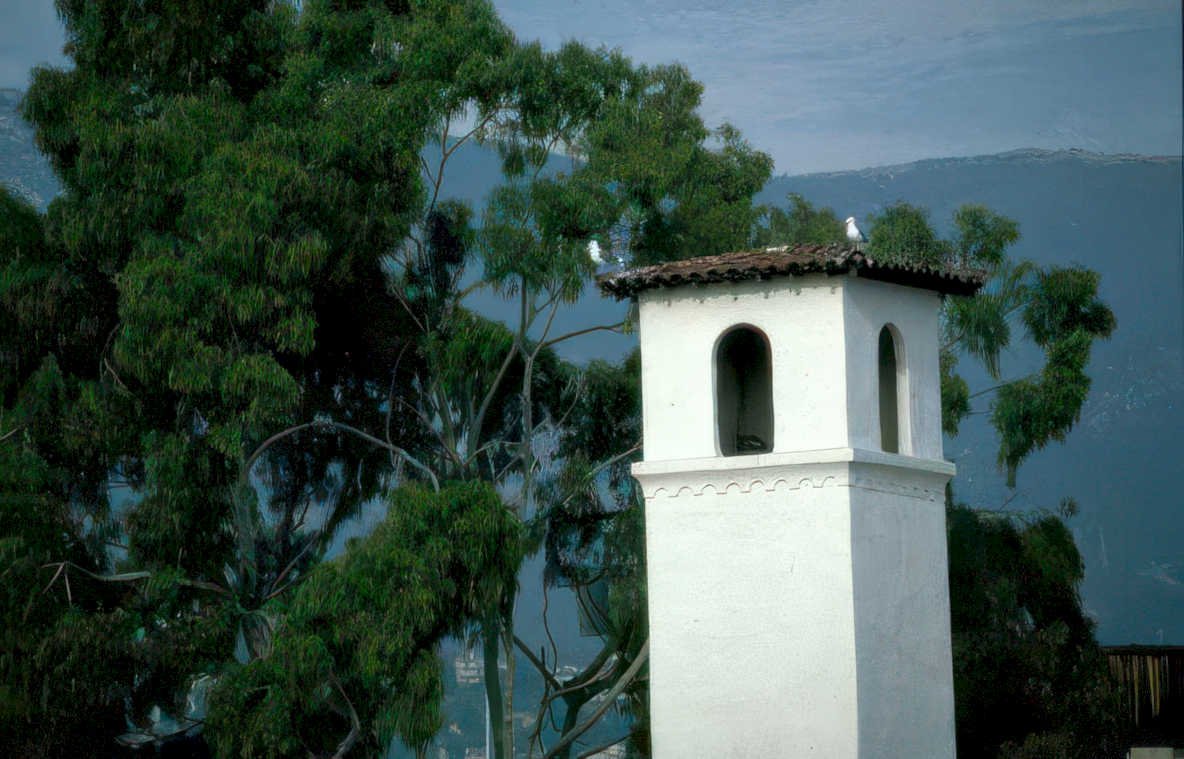 bell tower landscape Vintage A4 Photo Print