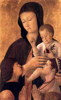 bellini gentile madonna and child with donors Art A4 Photo Print