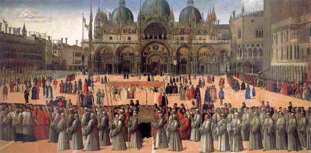 bellini gentile procession in piazza san marco Art A4 Photo Print