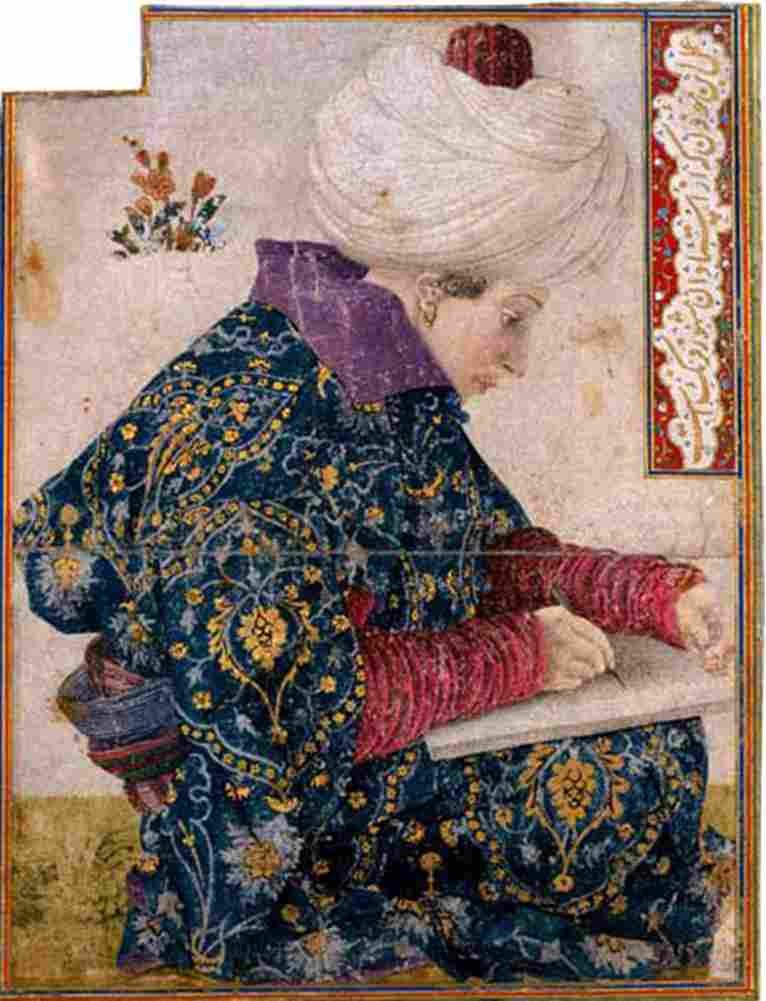 bellini gentile seated scribe Art A4 Photo Print