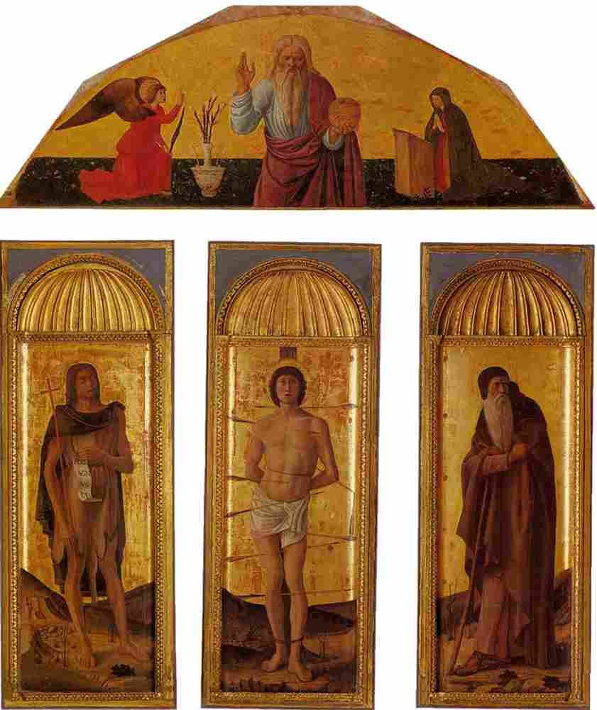 bellini jacopo triptych of saint sebastian Art A4 Photo Print