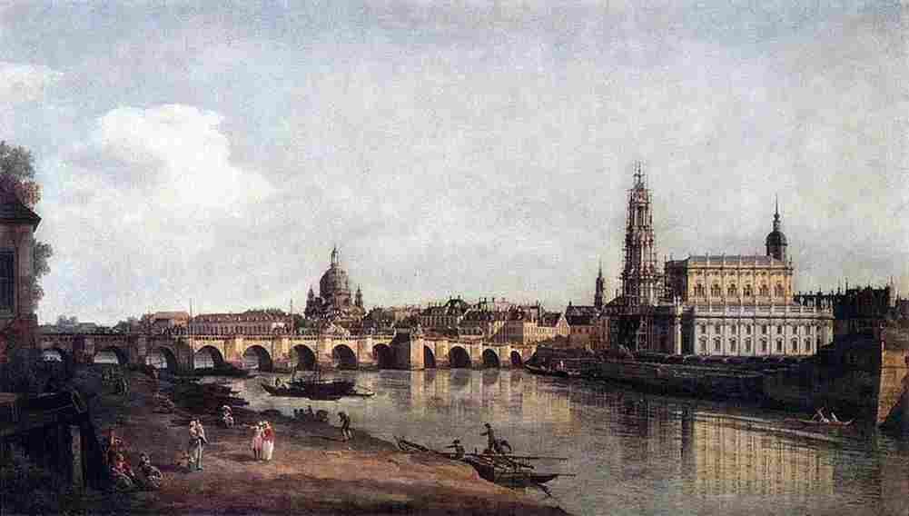 bello dresden and augustus bridge Art A4 Photo Print