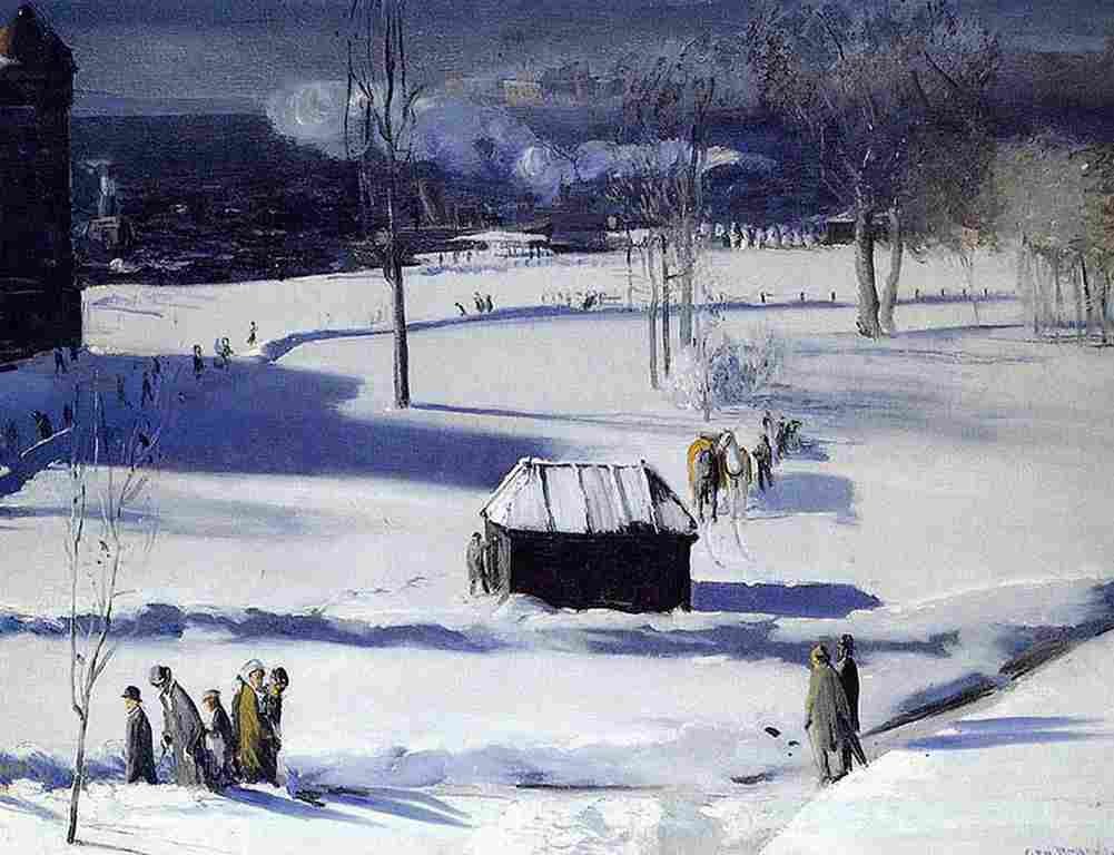 bellows Blue Snow the Battery Art A4 Photo Print