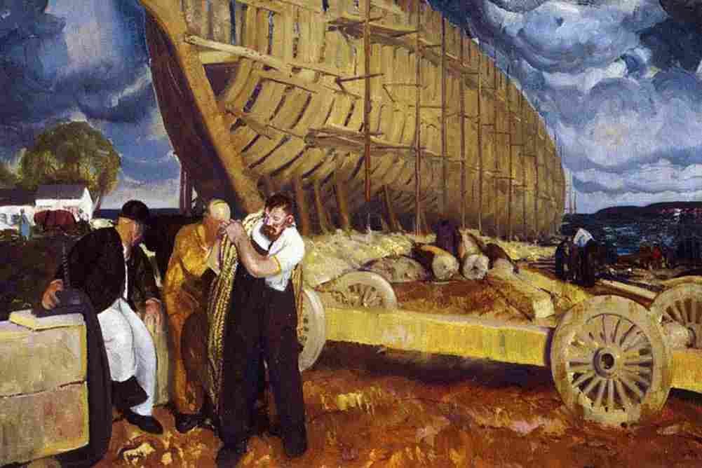 bellows Builders of Ships George Art A4 Photo Print