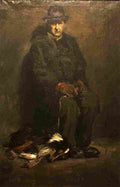 bellows Man and Dog Art A4 Photo Print
