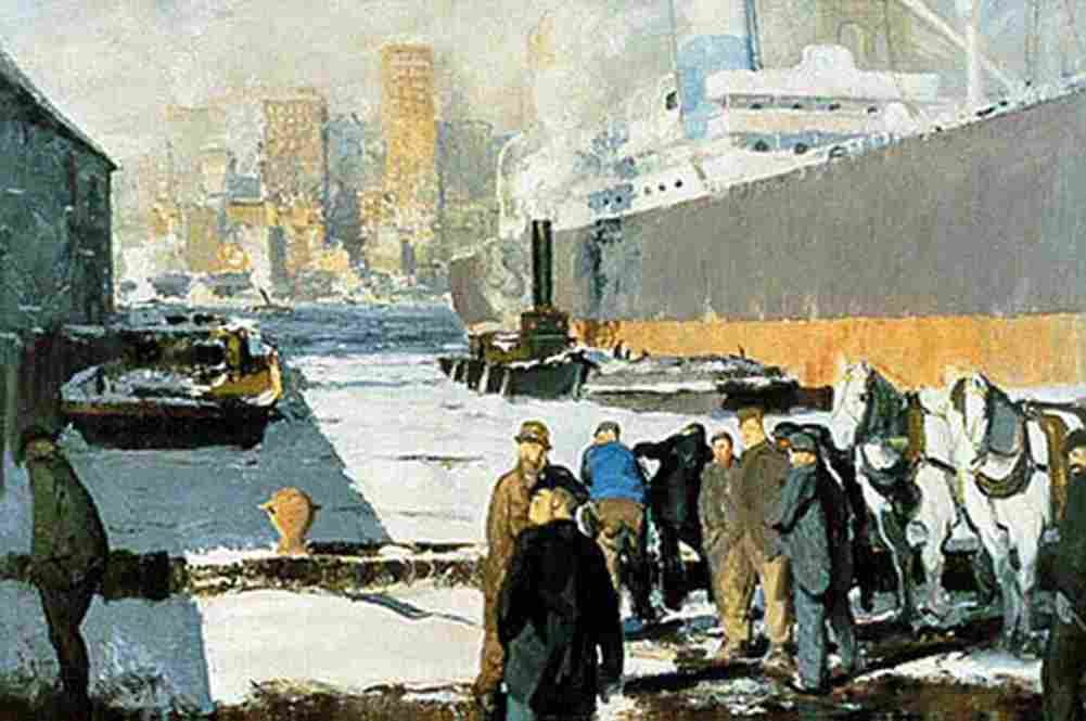 bellows Men of the Docks Art A4 Photo Print
