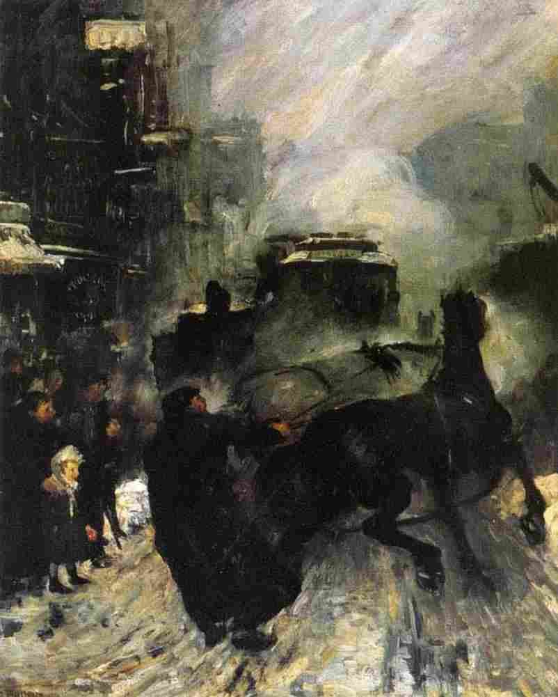 bellows Steaming Streets Art A4 Photo Print