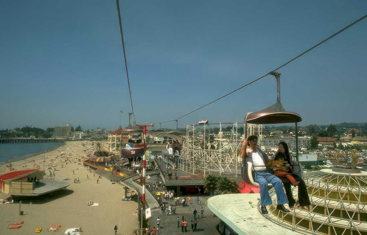 belmont park gondola Vintage A4 Photo Print