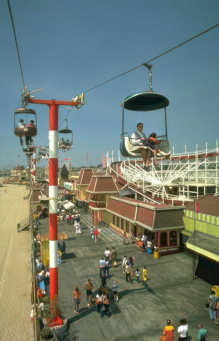 belmont park skyride Vintage A4 Photo Print