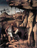 beln Saint Jerome Reading in the Countryside 3 Art A4 Photo Print
