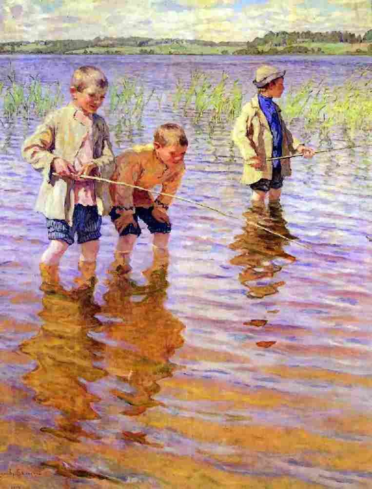 belsky an afternoon fishing Art A4 Photo Print