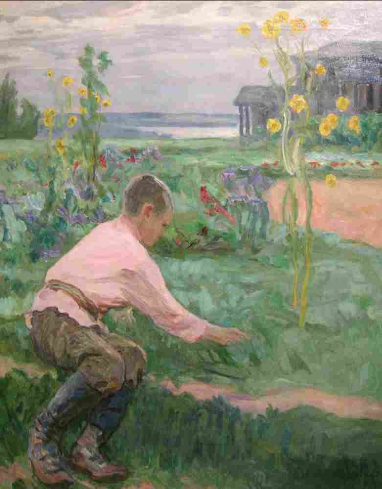 belsky boy on a grass Art A4 Photo Print