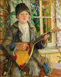 belsky boy with balalaika Art A4 Photo Print