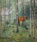 belsky horse between birches Art A4 Photo Print
