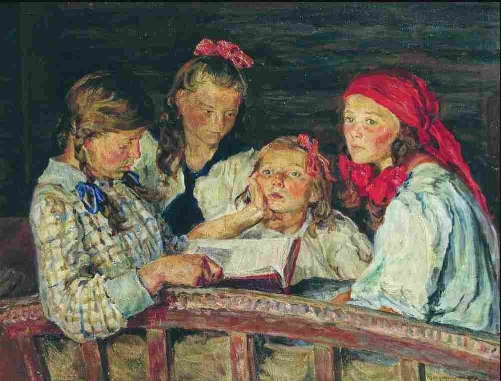 belsky reading a book Art A4 Photo Print