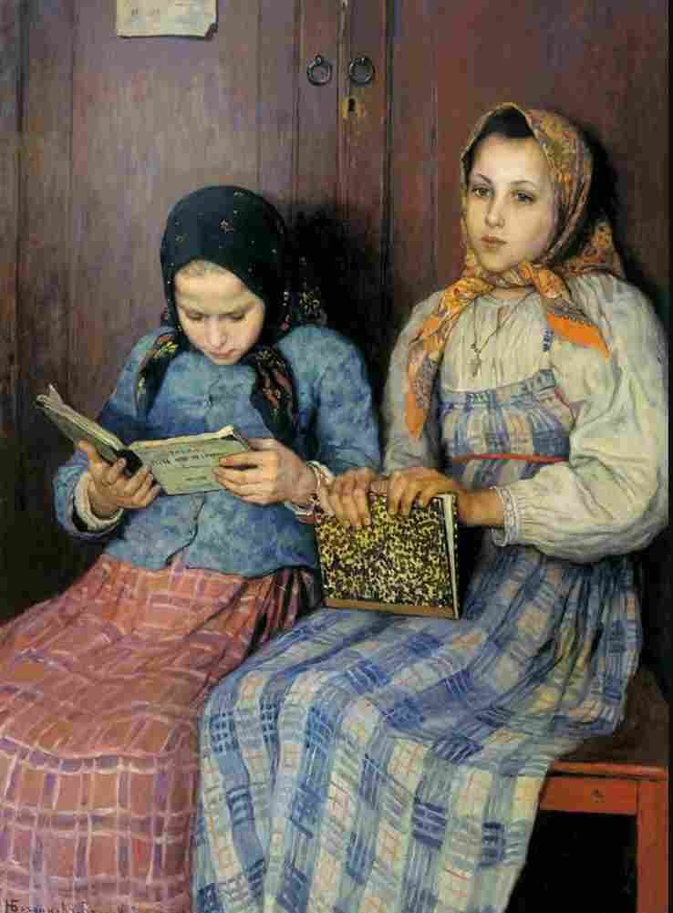 belsky schoolgirls Art A4 Photo Print
