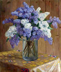 belsky still life with lilacs Art A4 Photo Print