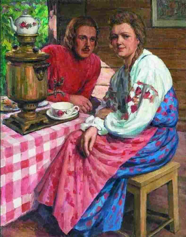 belsky tea drinking Art A4 Photo Print