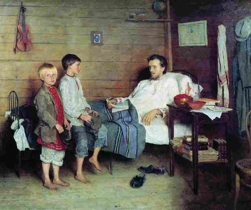 belsky visit of the unhealthy teacher Art A4 Photo Print